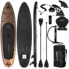 Paddleboard s příslušenstvím - 350 cm - 220kg - černo-oranžový
