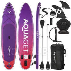 Paddleboard s příslušenstvím - 350 cm - 220kg - fialovo-červený