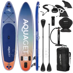 Paddleboard s příslušenstvím - 350 cm - 220kg - tyrkysovo-oranžový