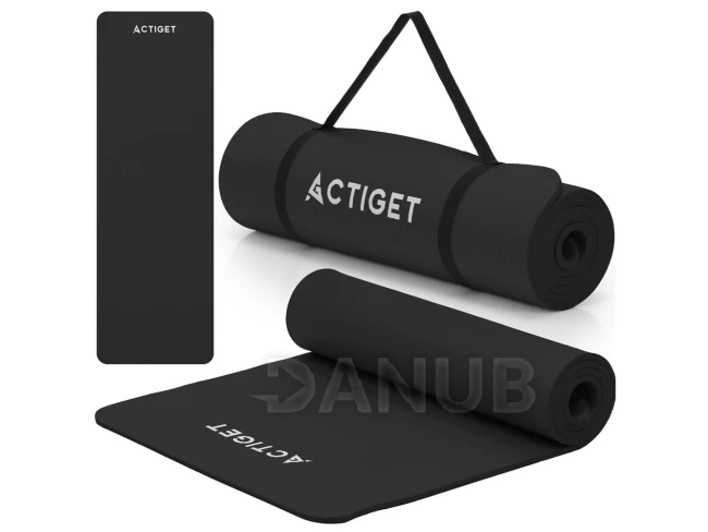 Podložka na cvičení - 183x61x1,5 cm - protiskluzová - černá