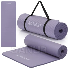 Podložka na cvičení - 183x61x1,5 cm - protiskluzová - fialová