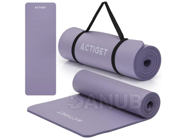 Podložka na cvičení - 183x61x1,5 cm - protiskluzová - fialová