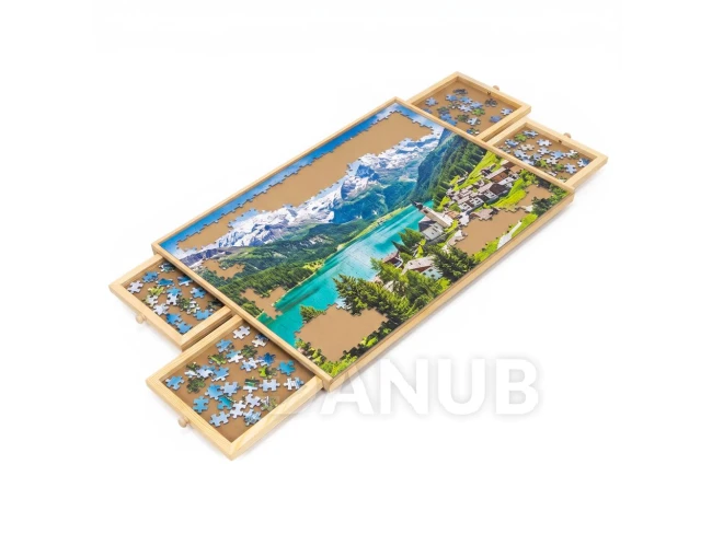 Podložka na skládání puzzle na 1000 dílků - 74 x 53,5 cm - dřevěná Podložka na skládání puzzle na 1000 dílků - 74 x 53,5 cm - dřevěná