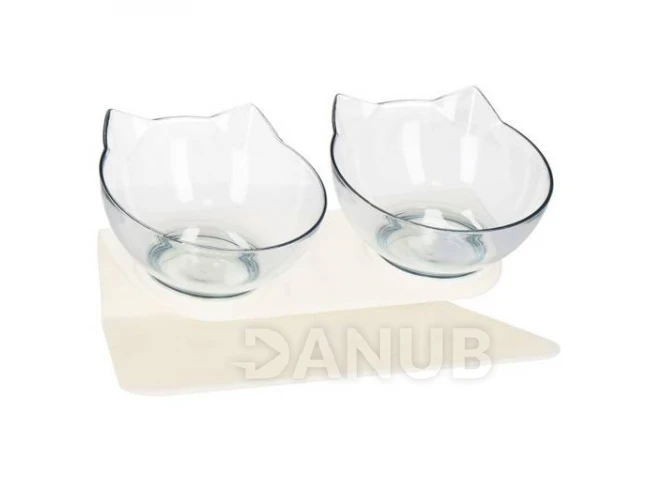 Dvojitá miska pro psa a kočku s protiskluzovým dnem