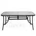 Zahradní stůl 150cm - černý kov + sklo