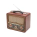 Přenosné retro rádio s multimediálním přehrávačem - bluetooth - MP3
