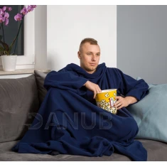 Deka s rukávy tmavě modrá