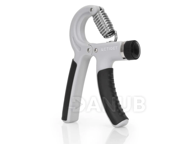 Ruční posilovač s nastavitelným odporem 20-50 kg na cvičení rukou - šedá a černá