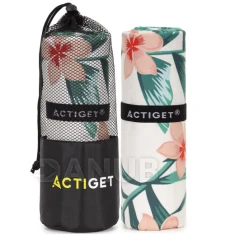 Rychleschnoucí ručník 100 x 180 cm - květiny a zeleň