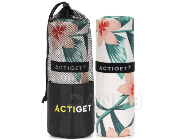 Rychleschnoucí ručník 100 x 180 cm - květiny a zeleň