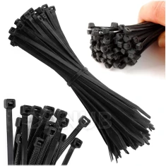 Sťahovacie pásky - 100ks - 15 cm - čierne