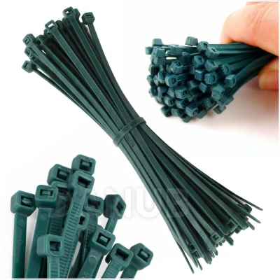 Sťahovacie pásky - 100ks - 15 cm - zelené