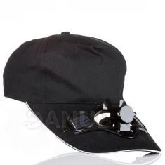 Solární kšiltovka s ventilátorem - černá