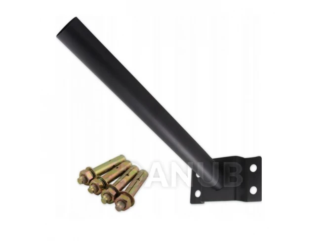 Solární držák na pouliční lampu - 50cm - Ø58 mm - černý