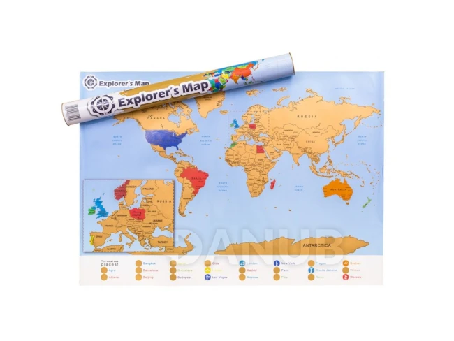 Stírací mapa pro cestovatele