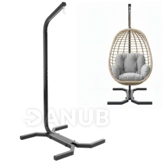 Stojan na zahradní závěsnou houpačku - s nosností 180 kg - černý