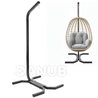 Stojan na zahradní závěsnou houpačku - s nosností 180 kg - černý