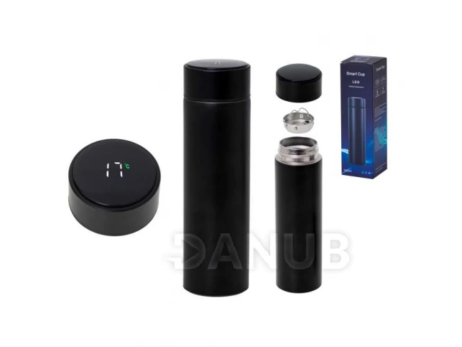 Smart termoska s LED displejem černá