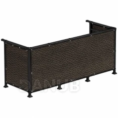 Stínící balkonová záclona - 1x5 m - 95% stínění - hnědá