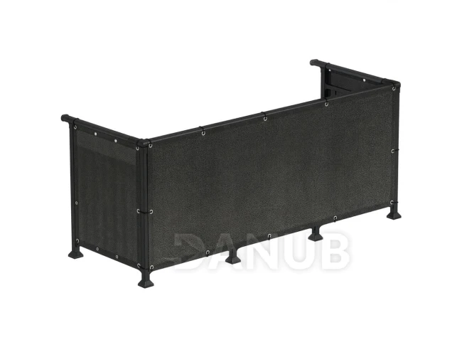 Stínící balkonová záclona - 1x6 m - 95% stínění - antracitová