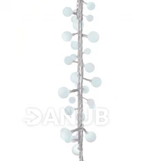 Vánoční řetěz VELKÉ CHERRY s časovačem 4 m 40 LED IP44 studená bílá