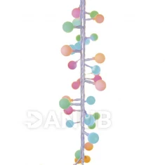 Vánoční řetěz VELKÉ CHERRY s časovačem 4 m 40 LED IP44 multicolor