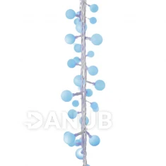 Vánoční řetěz VELKÉ CHERRY s časovačem 4 m 40 LED IP44 modrá