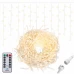 Vánoční led světelná záclona venkovní - programy - časovač + dálkový ovladač - 1500led - 60m teplá bílá Vánoční led světelná záclona venkovní - programy - časovač + dálkový ovladač - 1500led - 60m teplá bílá