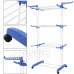 Vertikální sušák prádla na kolečkách - skládací - 170x75,5x57 cm - bílá/modrá