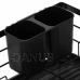 Odkapávač na nádobí a příbory - kovový - 31,5x 42x14,5 cm - černý