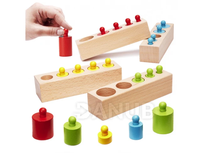 Barevné montessori dřevěná závaží