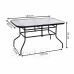 Zahradní stolek 140x80x70cm - kov + sklo, černý