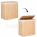 Bambusový koš na praní - 150L - 3 přihrádky - světle hnědý