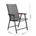 Skládací zahradní židle - šedá