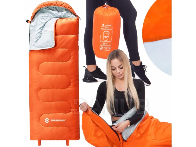 Turistický spací pytel - 210x73 cm - oranžový Turistický spací pytel - 210x73 cm - oranžový