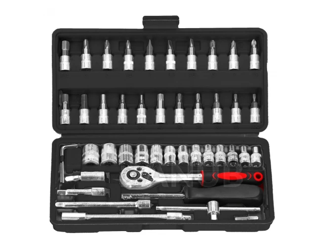 Sada šroubovacích bitů v kufříku - 46ks - černá