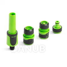 Sada zavlažovacích trysek - bezstupňově nastavitelné rozptylování - pogumované - 13,5 x 3,7 x 3,7