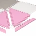 Pěnové puzzle trojúhelníky - 157x127cm - bílá, šedá, růžová