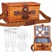 Piknikový koš s příslušenstvím - termo - 37x27x20 cm - proutěný - hnědý Piknikový koš s příslušenstvím - termo - 37x27x20 cm - proutěný - hnědý