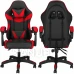 Herní/kancelářská židle s nastavitelným sklonem opěradla, otočná - ekokůže - černá/červená