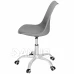 Otočná kancelářská židle na kolečkách - ekokůže - šedá