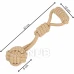 Hračka pro psa - lano s uzlem - 32cm - kousátko - světle hnědé
