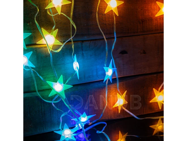 Smart světelný řetěz - hvězda - USB - 25 RGB LED - 5 m - Bluetooth Smart světelný řetěz - hvězda - USB - 25 RGB LED - 5 m - Bluetooth