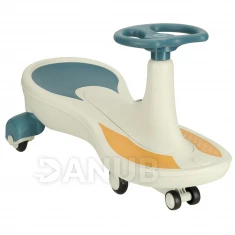 Gravitační odrážedlo s hrající hudbou + Led kola - modro-bílá