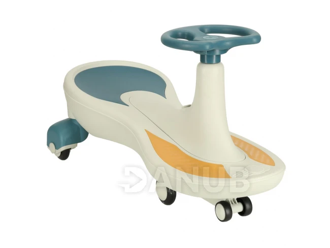 Gravitační odrážedlo s hrající hudbou + Led kola - modro-bílá