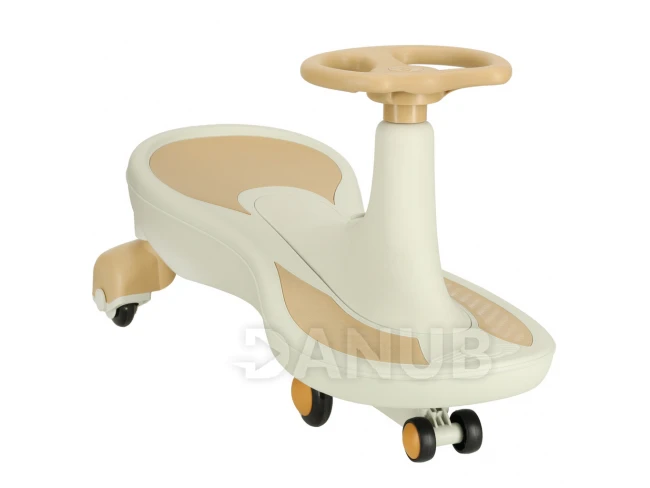 Gravitační odrážedlo s hrající hudbou + Led kola - zlato-bílá