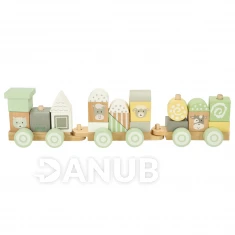 Dřevěný vláček LULILO - pastelový