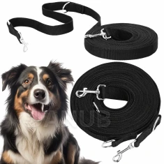 Výcvikové vodítko pro psy - 10 m lano do 15 kg - černé