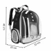 Přepravní batoh pro zvířata do 12 kg - 40 x 32 x 22 cm - průhledný