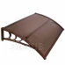 Stříška na vchodové dveře - 120x80 hnědá - hnědá/průhledná